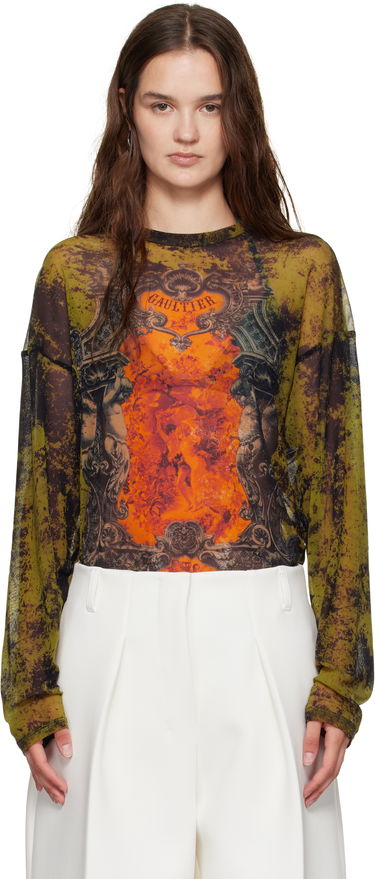 T-shirt Jean Paul Gaultier Jean Paul Gaultier Oversized Medallion Graphic Top Grøn | 25/03-W-TO340-M006P-004115, 0