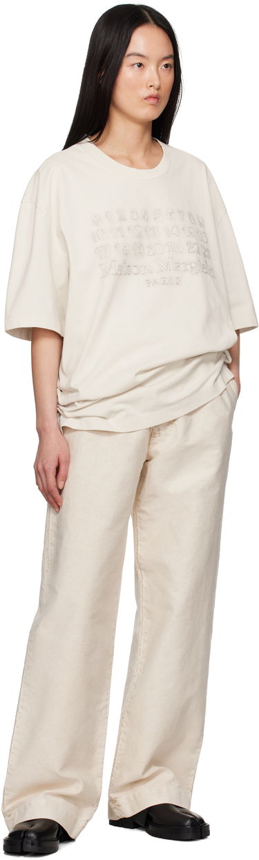 Bukser Maison Margiela Maison Margiela Wide-Leg Trousers Beige | S51KA0600 S76543, 3