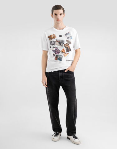 T-shirt Dolce & Gabbana Cotton T-Shirt With Postcard Print Hvid | G8PN9TG7O4RW0800, 1