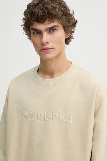 Sweatshirt Nanushka Remy Applique Sweatshirt Beige | NU24CRSH00273, 3