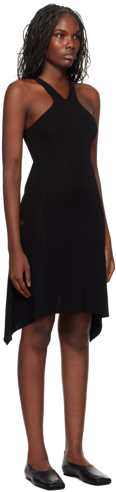 Kjole Courrèges Courrèges Criss Cross Jersey Mini Dress Sort | 324JRO461JS0145, 1