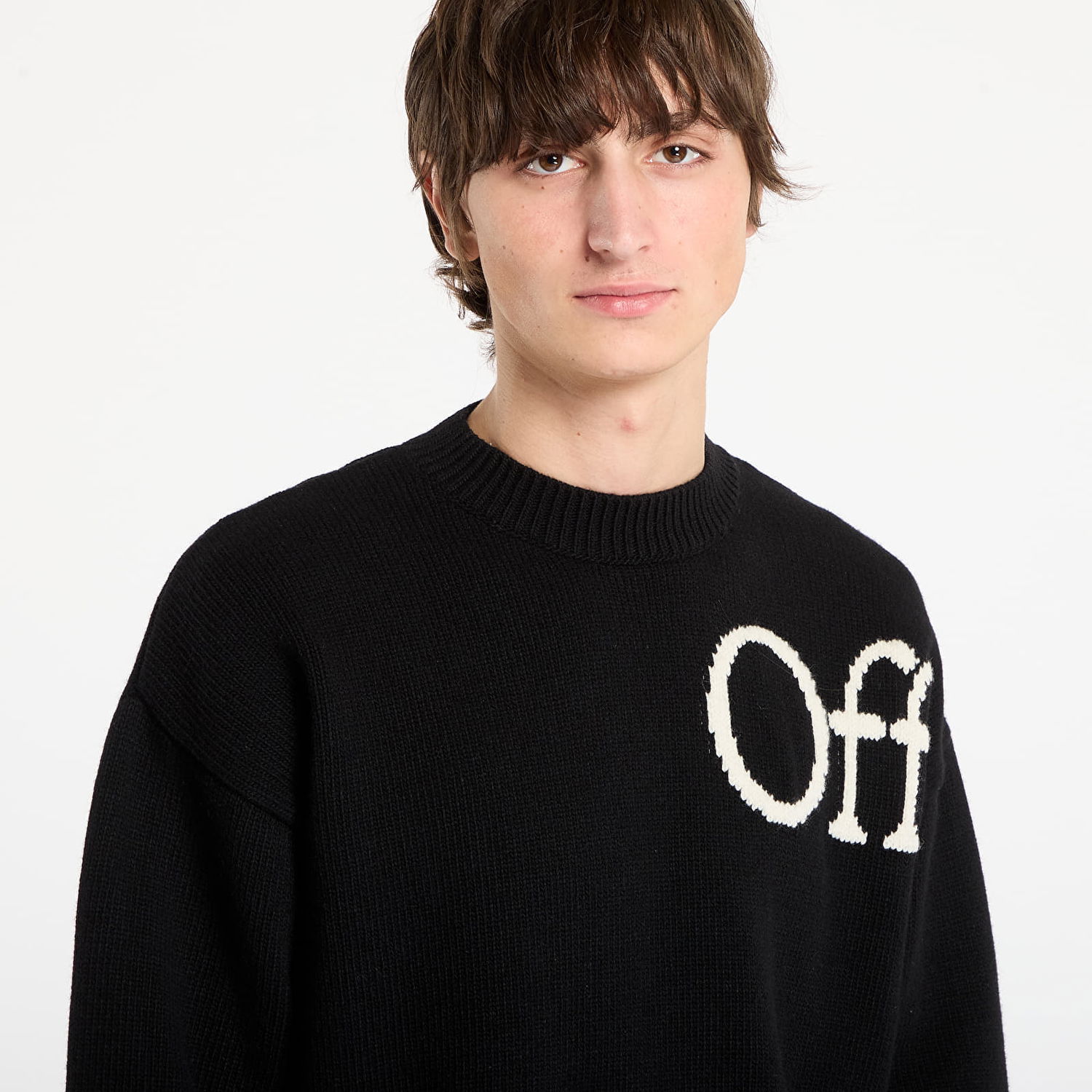 Sweater Off-White Bookish Shared Knit Crewneck Sort | OMHE20QF25KNI001100B, 1