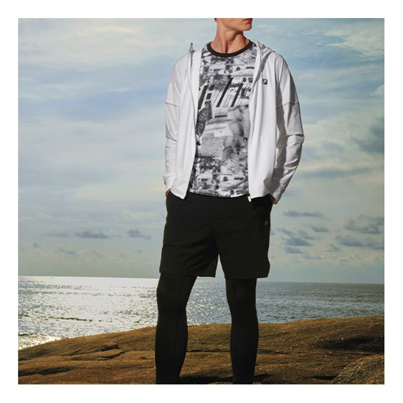Vindjakke FILA Knit Running Jacket Hvid | A11M021502F-WT