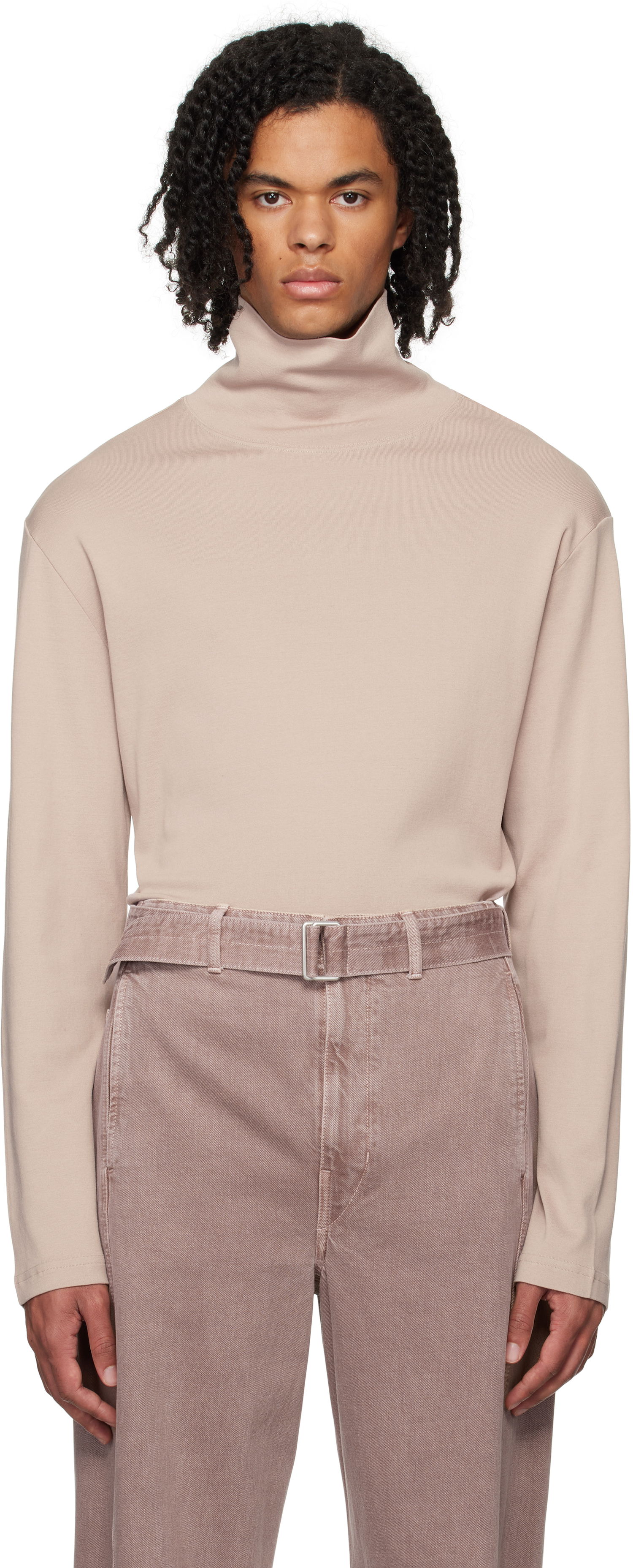 Sweater LEMAIRE Long Sleeve Turtleneck Beige | TO1302 LJ1016, 0