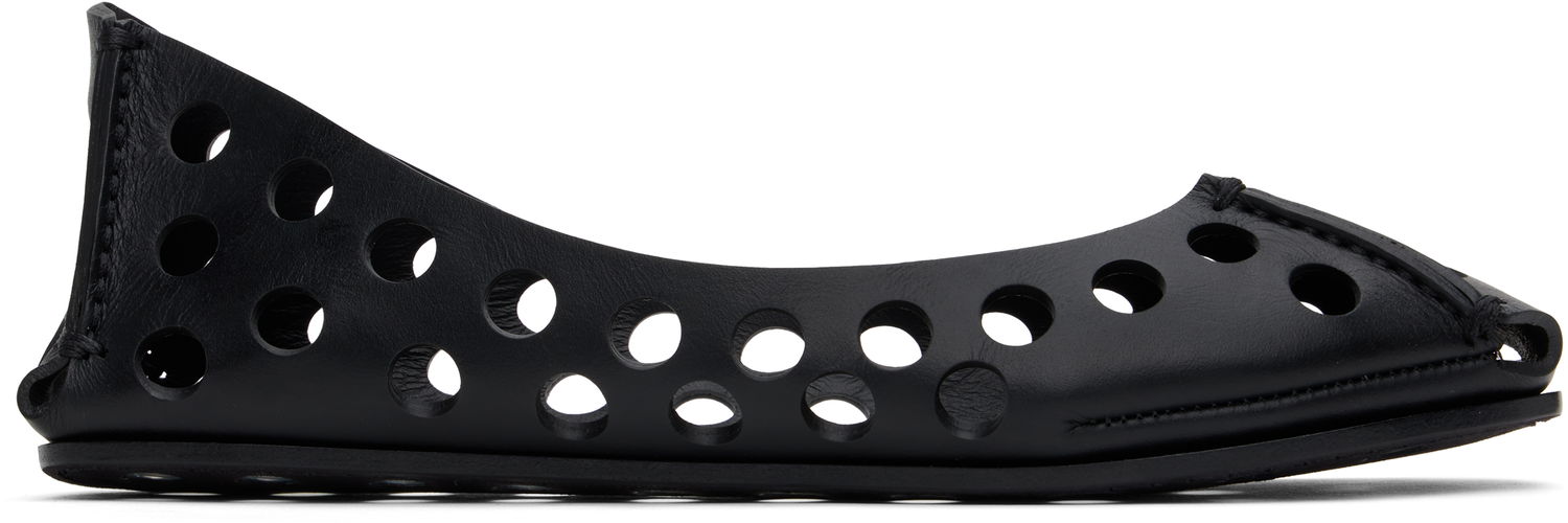 Sneakers og sko Alaïa ALAÏA Perforated Calfskin Ballerina Flats Sort | AA3A033CK247, 0