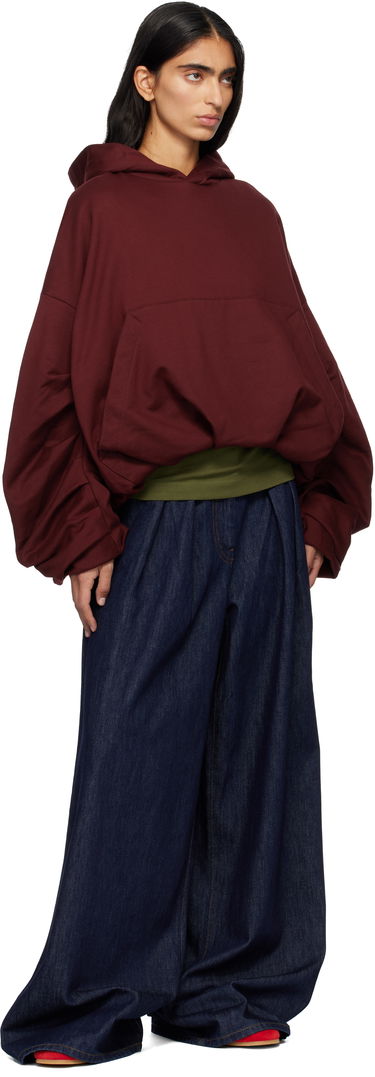 Sweatshirt Dries Van Noten Dries Van Noten Draped Hoodie Bourgogne | 252-011128-2611, 3