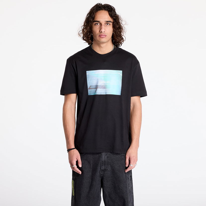 T-shirt CALVIN KLEIN Basketball Court Graphic Tee Sort | J30J326869 BEH