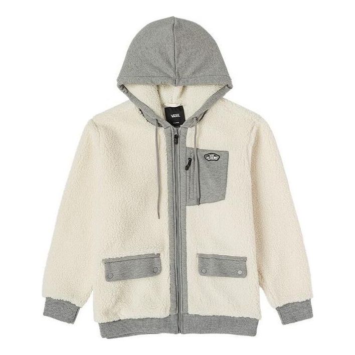 Sweatshirt Vans Comfy Pack Fleece Hoodie Jacket Beige | VN000FBX3KS
