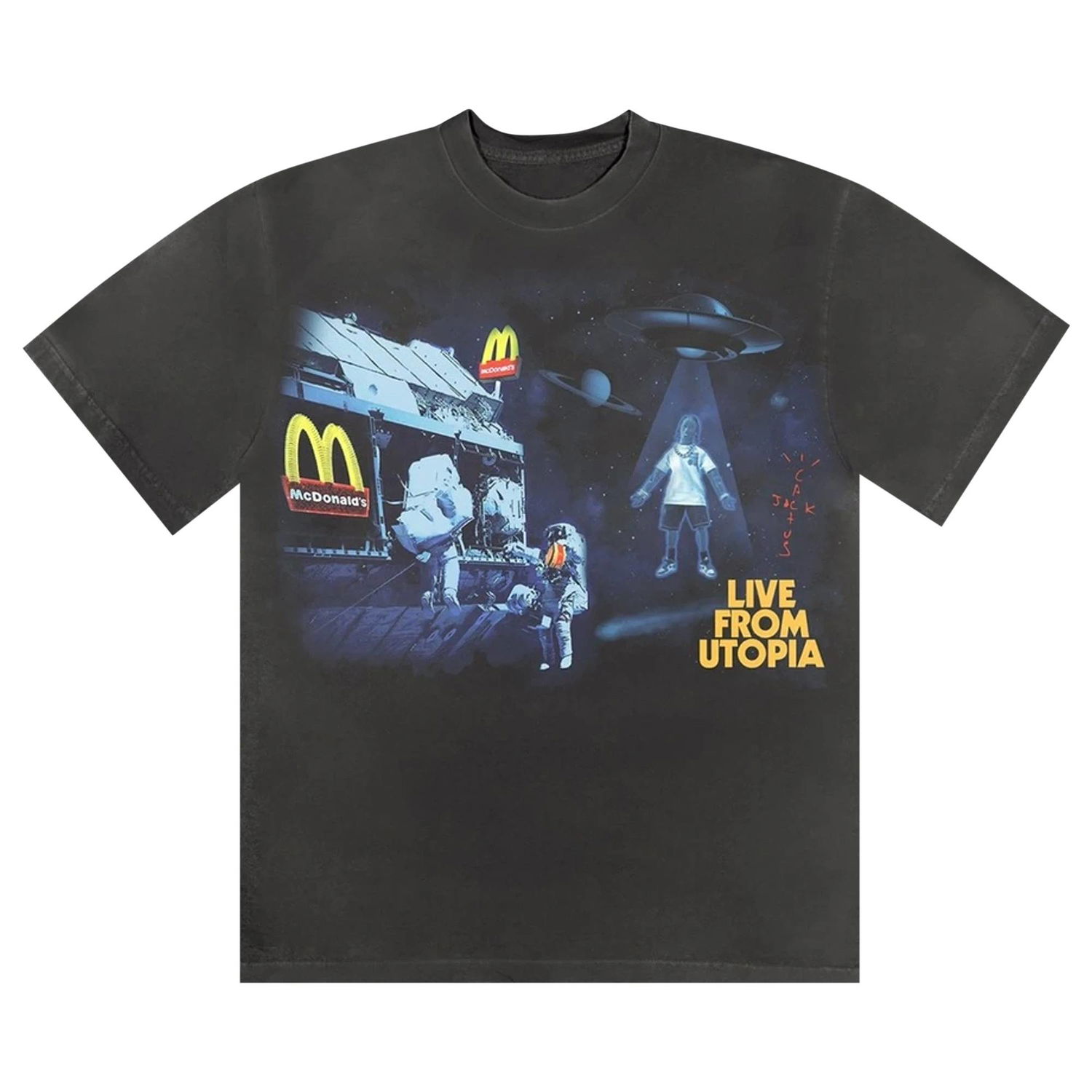 T-shirt Cactus Jack by Travis Scott McDonald's x Live From Utopia T-Shirt Sort | CJMD SS38 BLAC, 1