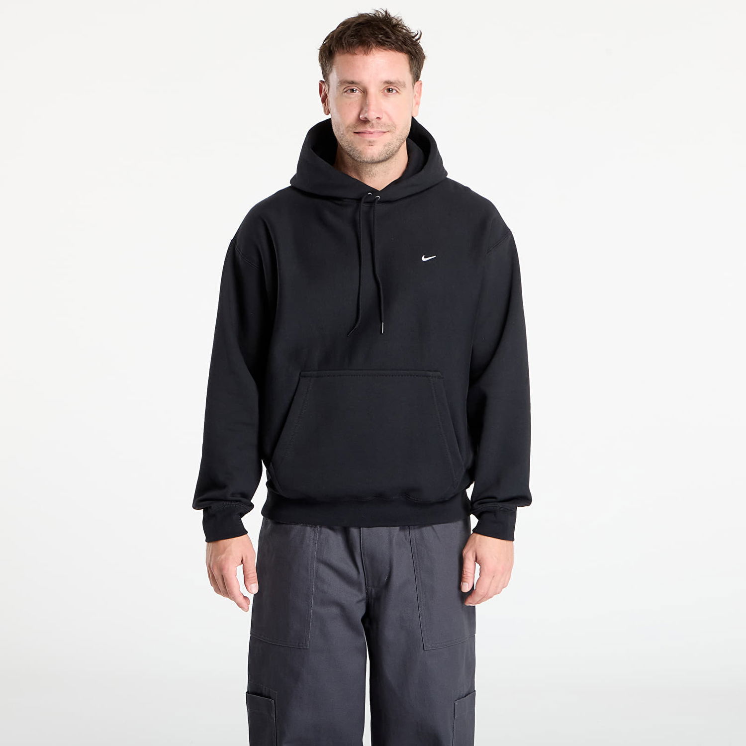 Sweatshirt Nike Solo Swoosh Pullover Hoodie Sort | HV1082-010, 0