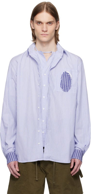 Skjorte Ottolinger Ottolinger Oversized Striped Shirt Blå | 111-400311-02, 0