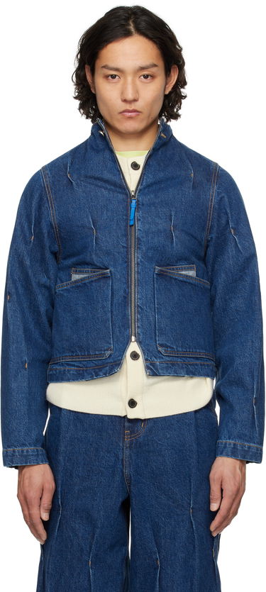 Jakke ADER ERROR ADER error 0108 Cropped Denim Jacket Blå | BO01SSJK0108BL, 0