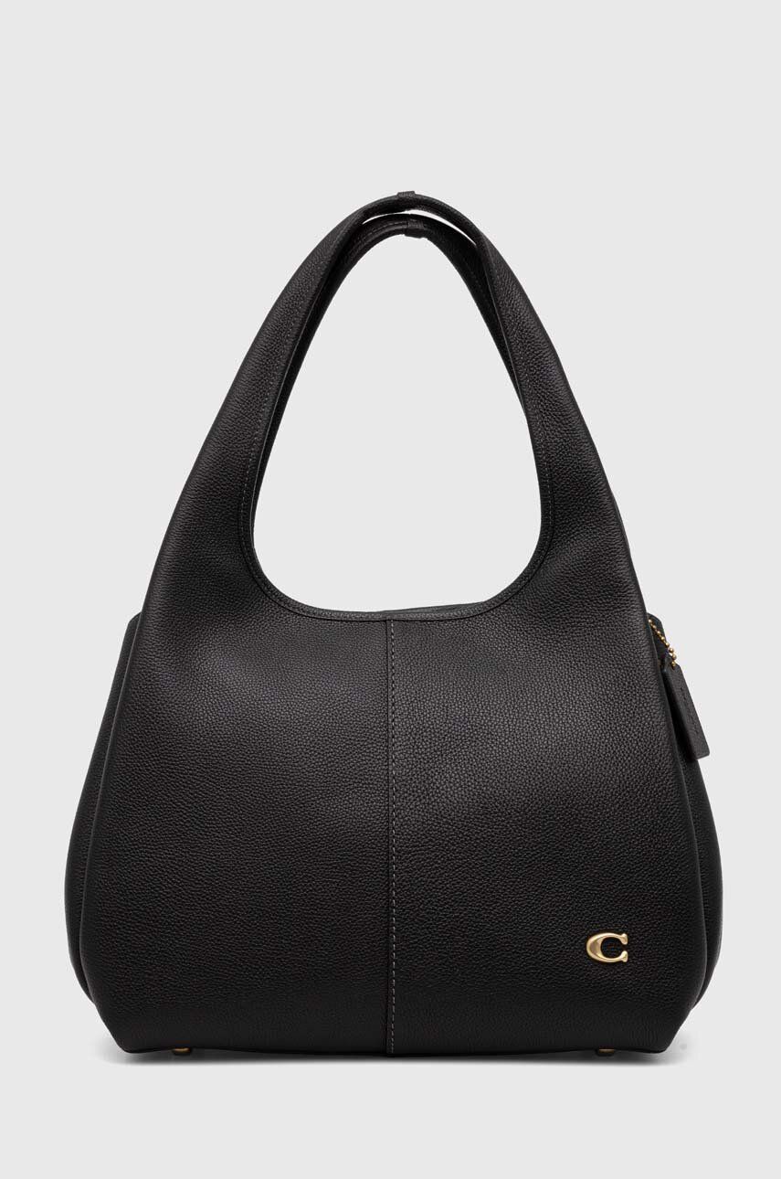 Håndtaske Coach Coach Leather Shoulder Bag Sort | CM544, 0
