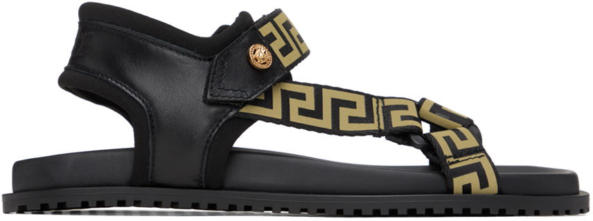 Sneakers og sko Versace Greca Sandals "Black" Sort | 1008316 1A06083, 0