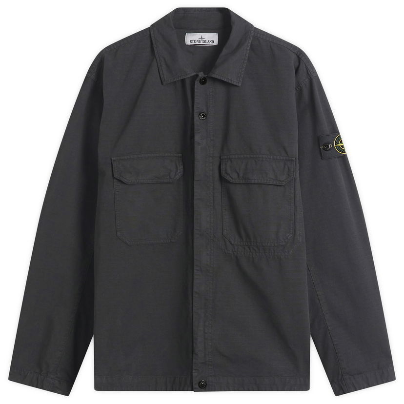 Jakke Stone Island Ripstop Zip Shirt Jacket Grå | K2S151200009-V0029