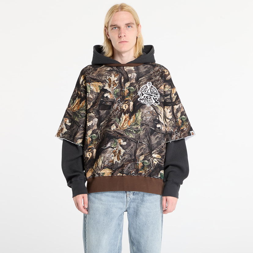 Sweatshirt BAPE Tree Edge Camo Layered Pullover Hoodie XXL Flerfarvet | 001PPL801003MBRW
