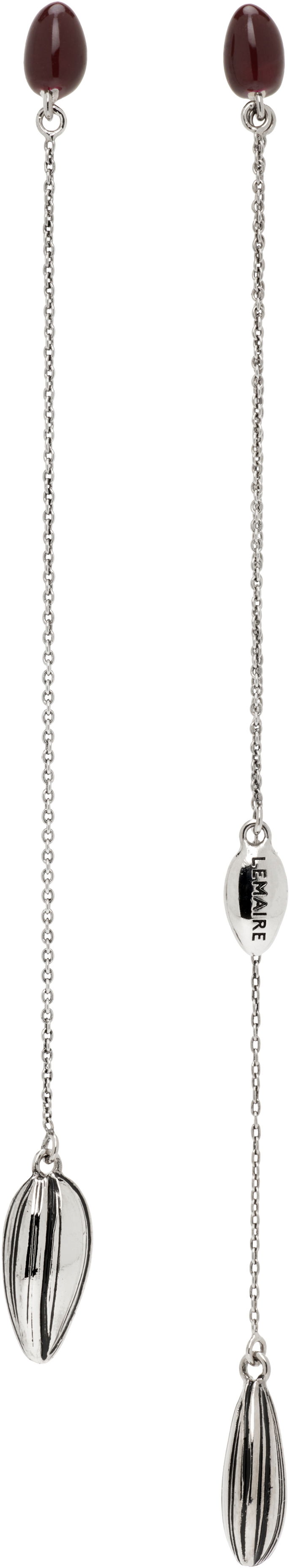 Øreringe LEMAIRE Lemaire Asymmetric Sunflower Seed Earrings Bourgogne | JW0033 LO036