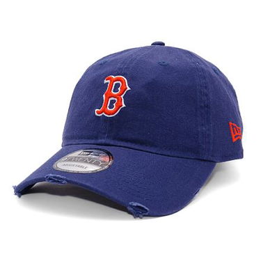 Kasket New Era Distressed 9TWENTY Boston Red Sox Adjustable Hat Blå | 60595225, 0