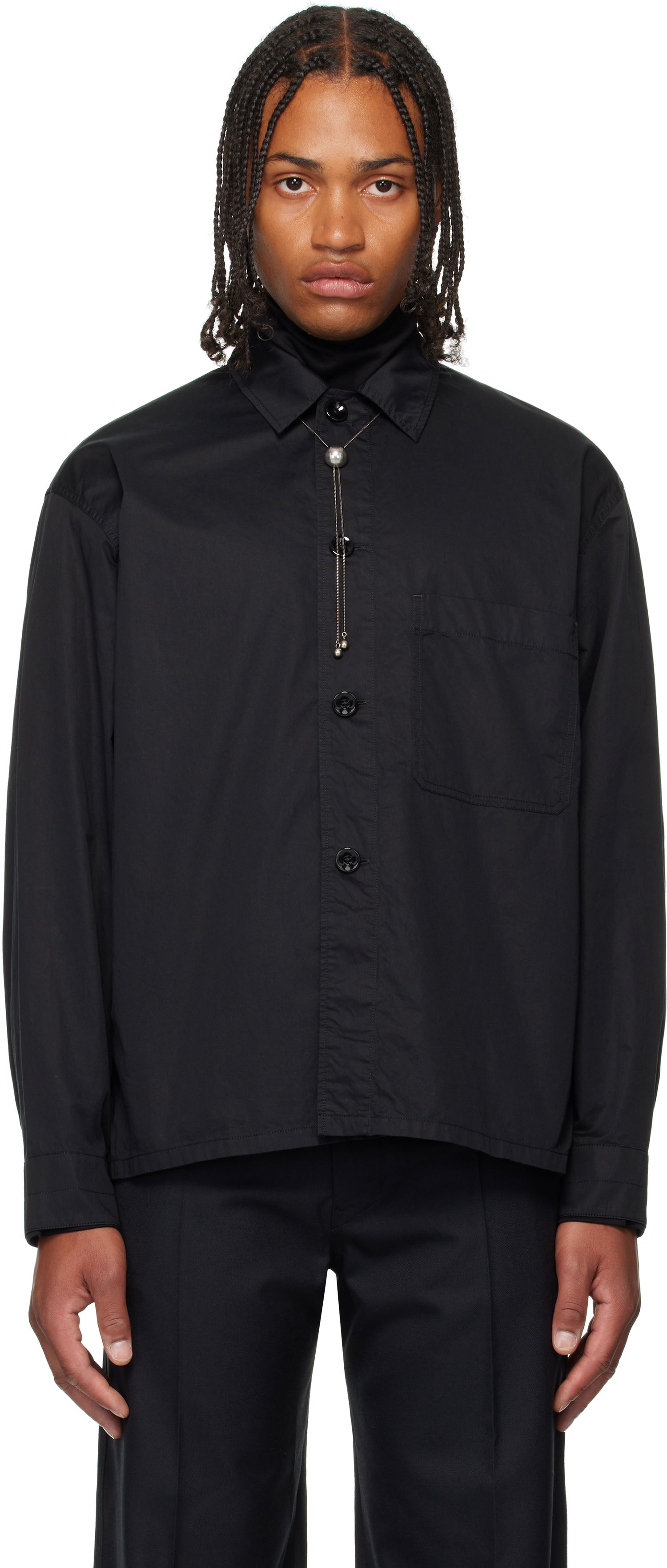 Skjorte LEMAIRE Lemaire Pyjama Shirt Sort | SH1198 LF1207, 0