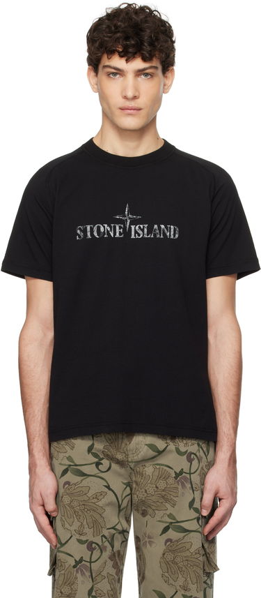 T-shirt Stone Island Organic Cotton Jersey T-Shirt Sort | K1S15 2100020 S0081, 0