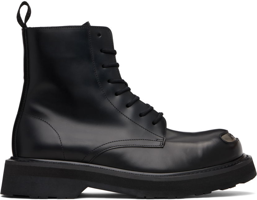 Sneakers og sko KENZO Kenzo Paris KENZOSMILE Lace-Up Boots Sort | FF65BT111L52
