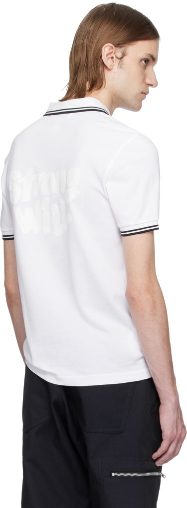 Polo skjorte Comme des Garçons Comme des Garçons Shirt Fred Perry Edition 'Strong Will' Polo Hvid | FO-T502-051, 2