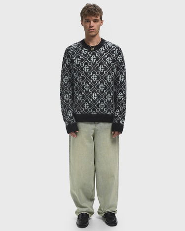 Sweater Casablanca Monogram Crewneck Sweater Sort | MPF25-KW-1004-02, 1