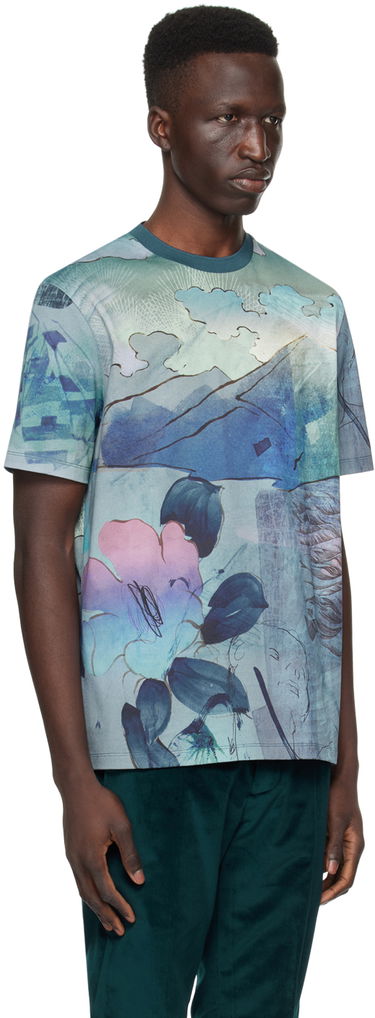 T-shirt Paul Smith Paul Smith Printed T-Shirt Blå | M1R-919T-MP4275-47, 1