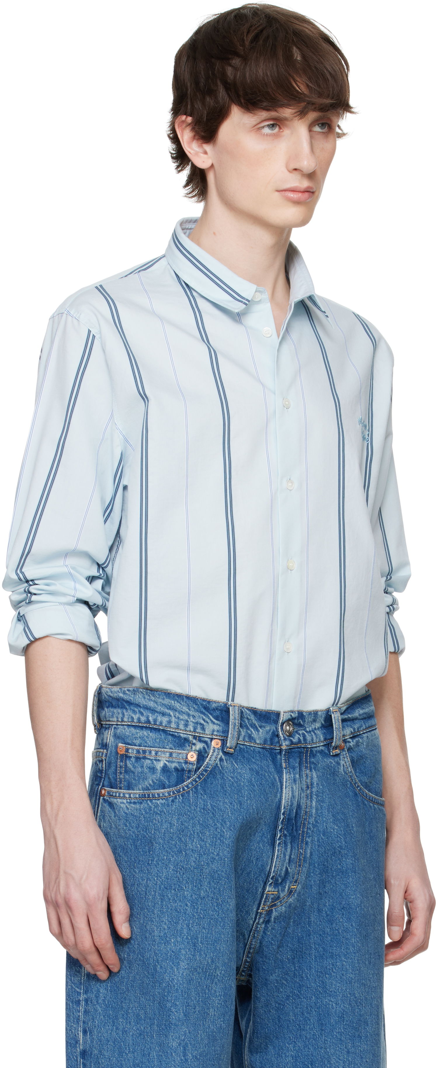 Skjorte MAISON KITSUNÉ Maison Kitsuné Relaxed Shirt Blå | MM00403WC5029, 1