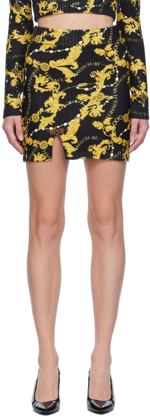 Nederdel Versace Jeans Couture Chain Couture Miniskirt Sort | E75HAEM41_ECM34N, 0
