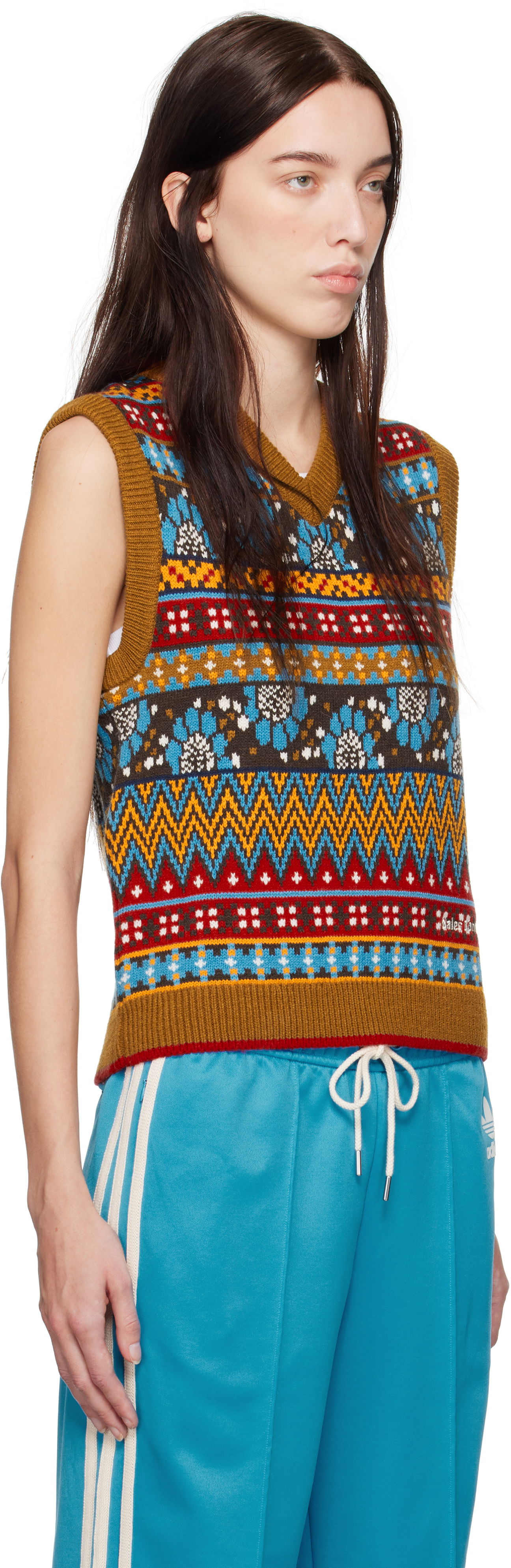 Vest Wales Bonner Wales Bonner Knit Vest Brun | JE5983, 1