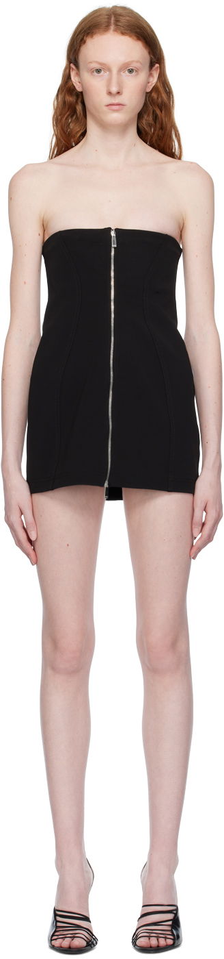 Kjole Off-White Off-White Ablohland Zip-Front Minidress Sort | OWDB453S23JER0011000, 0