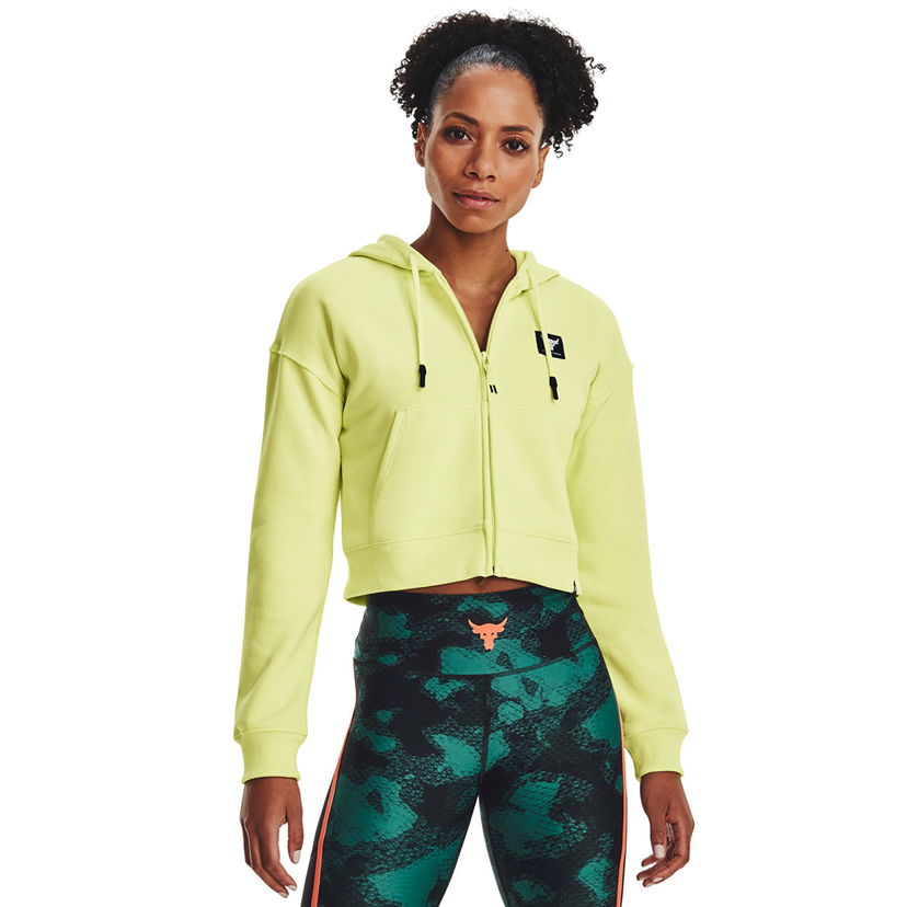 Sweatshirt Under Armour Project Rck Hw Terry Fz Green Grøn | 1377446-391