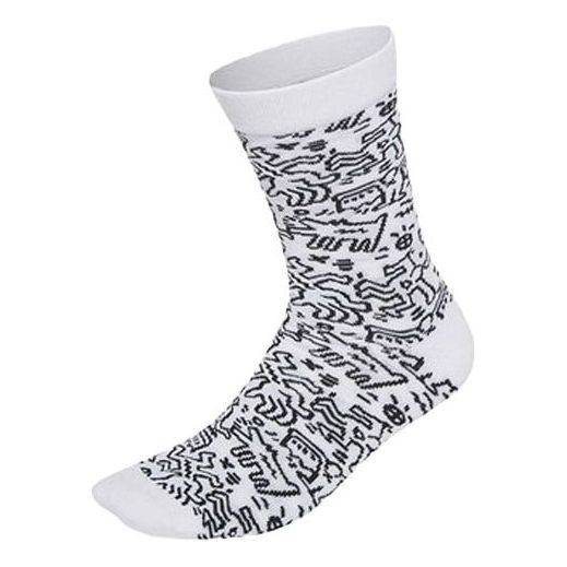 Sokker adidas Originals Crossover Graffiti Pattern Socks Hvid | HC7209, 0