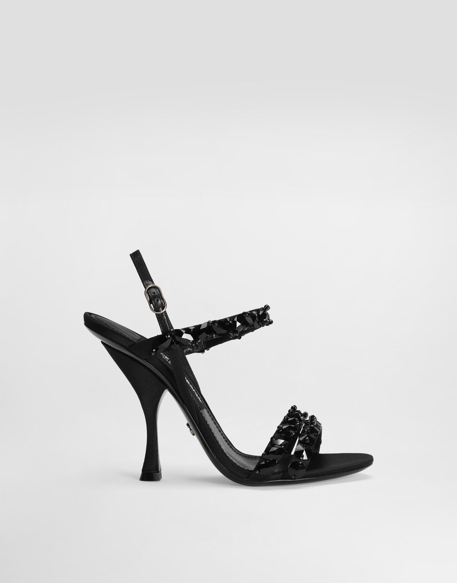 Sneakers og sko Dolce & Gabbana Dolce & Gabbana Sandals With Rhinestone Embroidery Sort | CR1930AX8858S485, 0