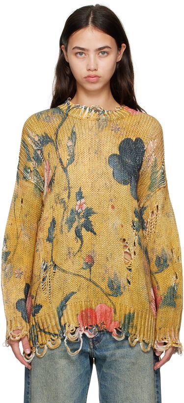 Sweater R13 R13 Printed Oversized Sweater Gul | R13WY197-Y222A, 0