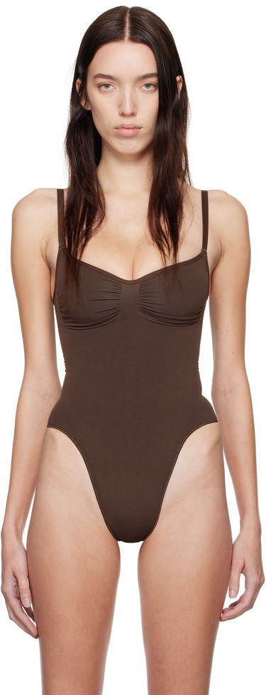 Krop SKIMS Sculpt Thong Bodysuit Brun | BD-THG-3369, 0
