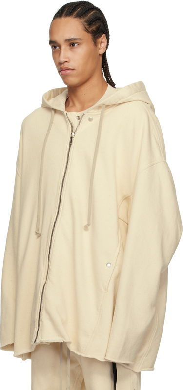 Sweatshirt Rick Owens Rick Owens DRKSHDW Peter Zipped Hoodie Beige | DU01E3289 FN, 3