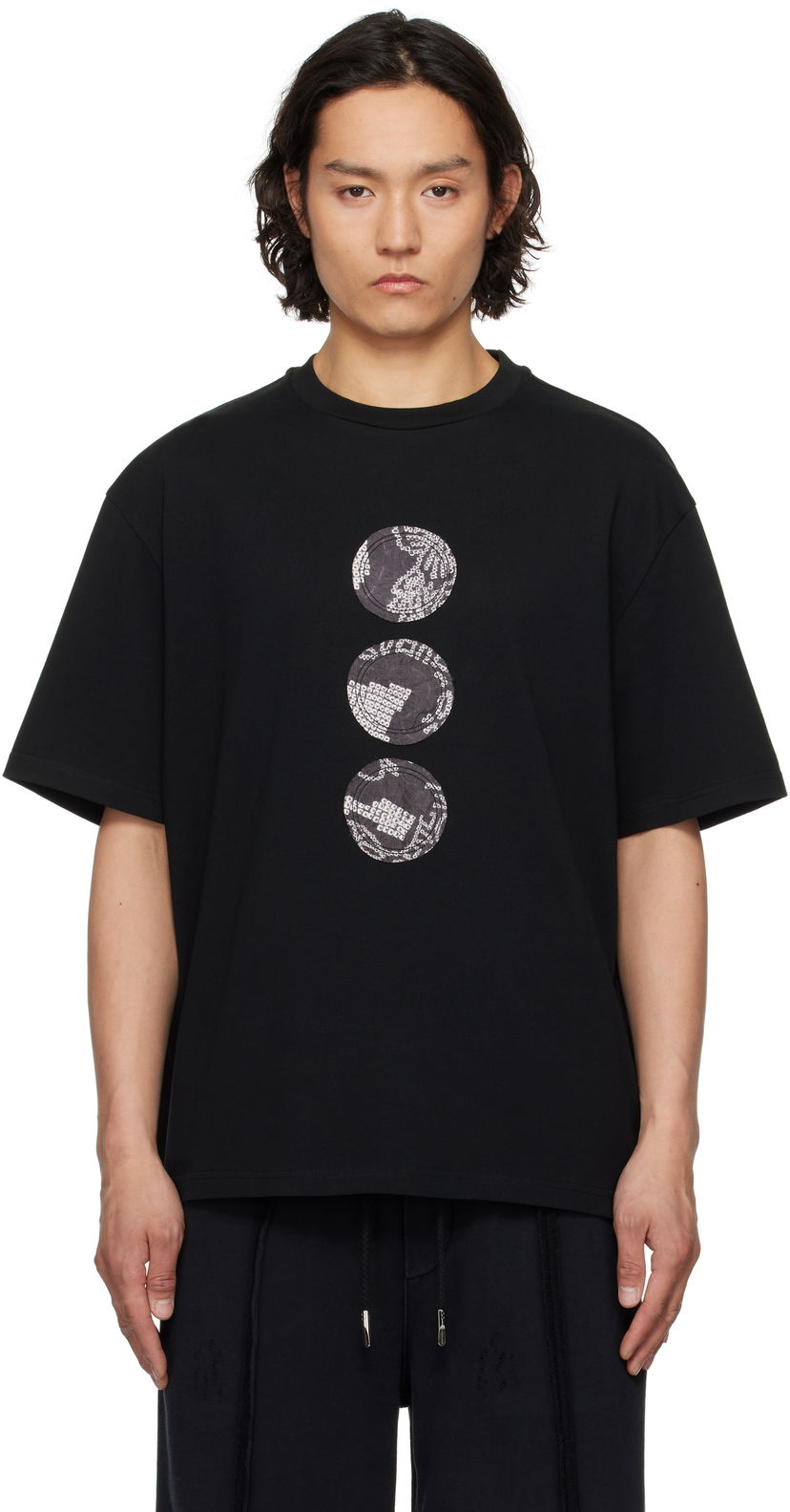 T-shirt Feng Chen Wang Feng Chen Wang Patch T-Shirt Sort | FUS19TS11