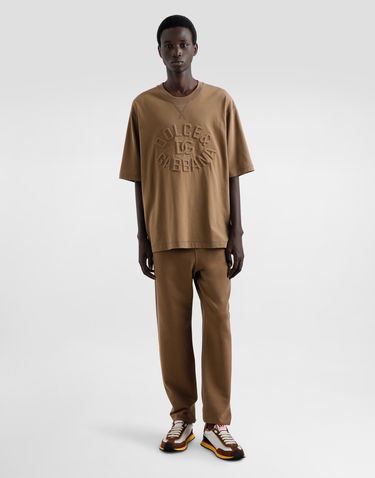 T-shirt Dolce & Gabbana Dolce & Gabbana Cotton T-Shirt with Embossed Logo Brun | G8SJ6ZG7O2QM0672, 1