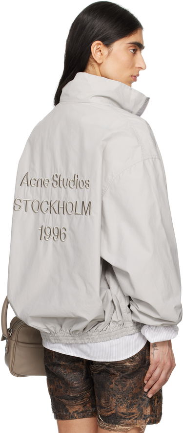 Vindjakke Acne Studios Acne Studios Logo Zip Up Jacket Grå | B90800-, 2