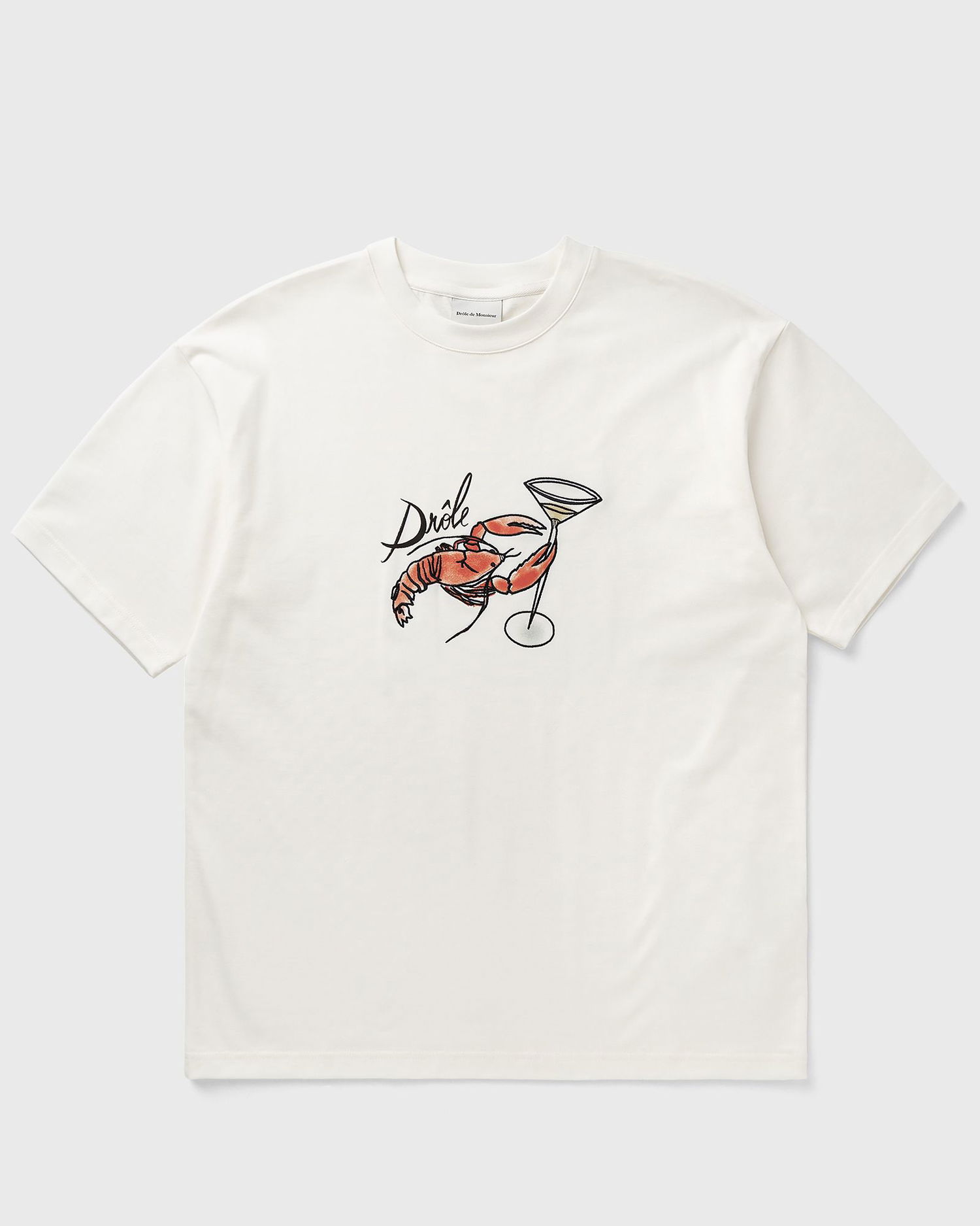 T-shirt Drôle de Monsieur Lobster Martini Graphic T-Shirt Hvid | I-TS277-CO195-OW, 1