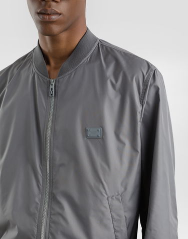 Bomberjakke Dolce & Gabbana Dolce & Gabbana Technical Fabric Bomber Jacket Grå | G9BLMTFUS27N5822, 3