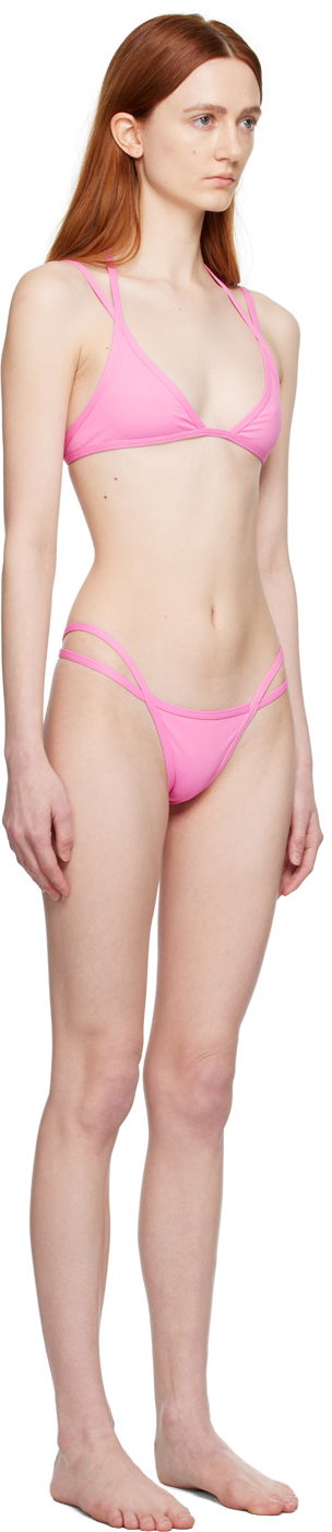 Badetøj The Attico Attico Double Strap Bikini Lyserød | 233WBB62 PA21, 1