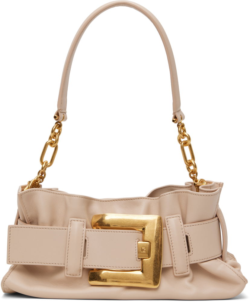 Håndtaske Balmain Balmain Mini Anthem Shoulder Bag Beige | EN0AE994LMXL
