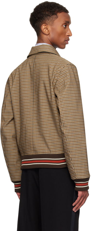 Bomberjakke Wales Bonner Wales Bonner Homecoming Varsity Bomber Jacket Brun | UA24JA10-CO03-8890, 2
