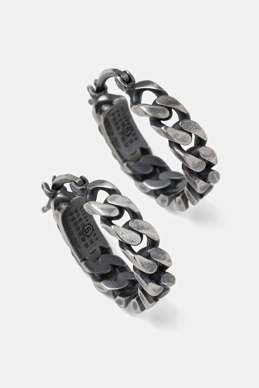 Øreringe Maison Margiela MM6 Maison Margiela Oxidized Chain-Link Earrings Metalisk | SM7VG0100.SV0235.954