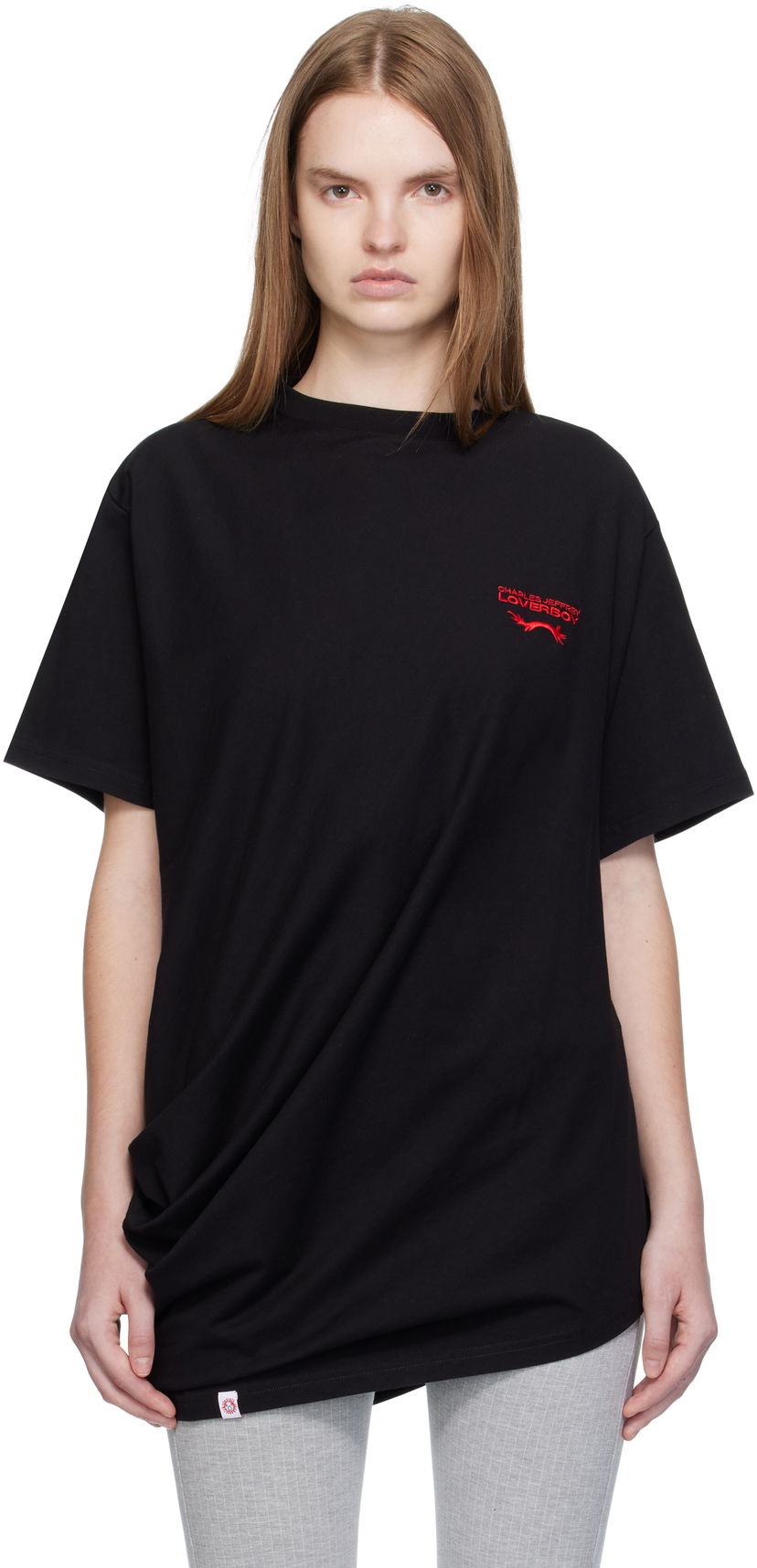 T-shirt Charles Jeffrey Loverboy Charles Jeffrey LOVERBOY Topsy Turvy T-Shirt Sort | 52081701