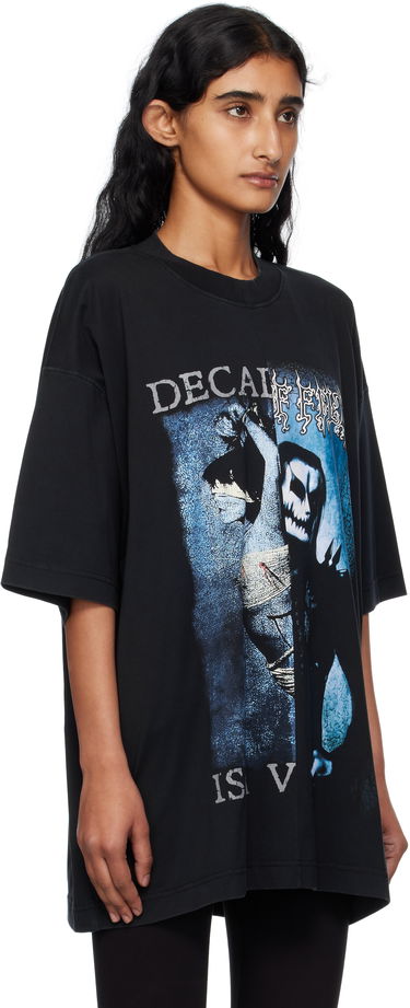 T-shirt VETEMENTS VETEMENTS Cradle of Filth Cut-Up Oversized T-Shirt Sort | UCF76TR950BB, 4