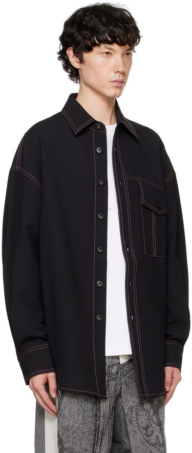 Skjorte Feng Chen Wang Feng Chen Wang Contrast Stitch Shirt Sort | FMF16SR06, 1